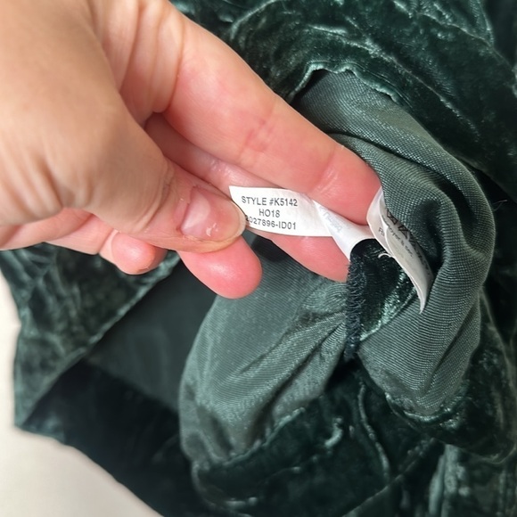 Madewell Velvet Wrap Top Plunge V Neck in Green Size Small - Picture 12 of 15